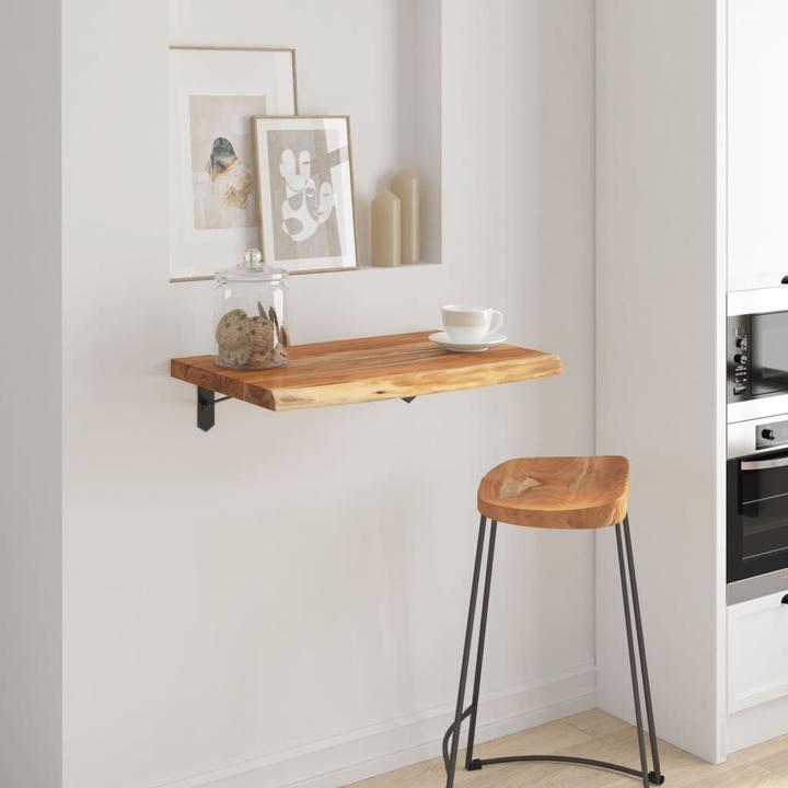 Actual product image VidaXL Wall shelf rectangular tree edge hanging shelf office shelf solid wood acacia (40 x 2.5 x 2.5 cm)
