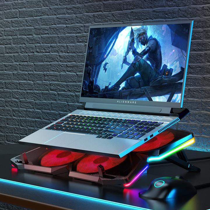 Immagine prodotto Offgridtec Supporto ventilato per laptop con porta USB K25 PRO Rosso