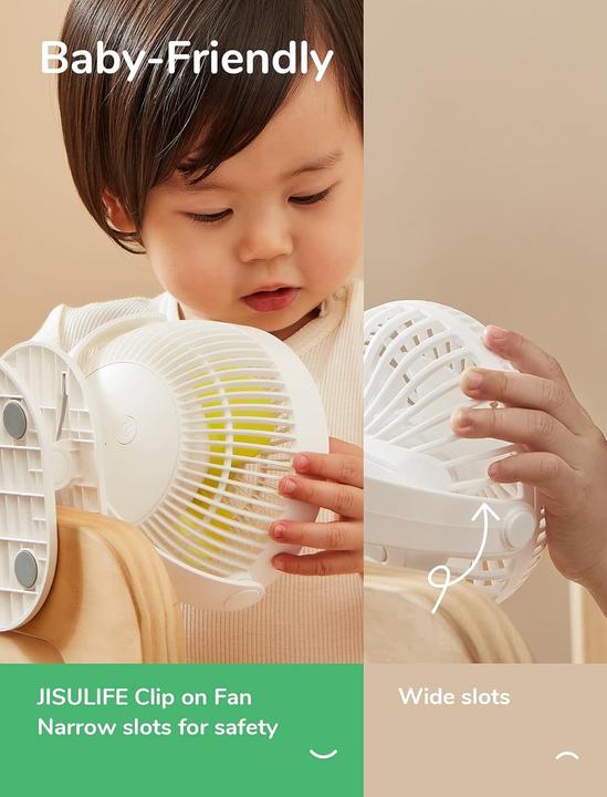 Image du produit Jisulife ‎Clip Fan Life1 Plus - Tischventilator mit Clip-Funktion (40 dB)