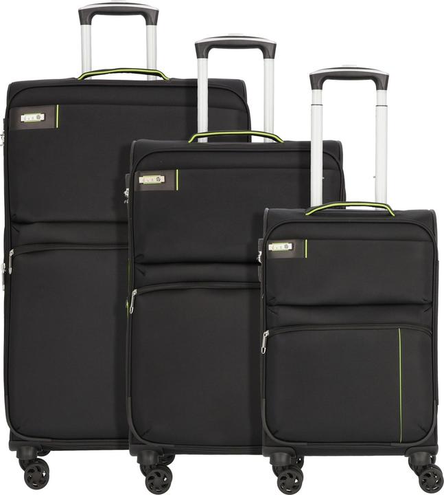 Produktbild D&N Travel Line 6704 - 3-teiliges Koffer-Set Dobby Nylon (208 l, XL (ab 115l))