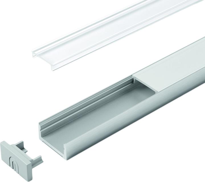 Actual product image Halemeier LED recessed/mounted profiles ChannelLine D with light screen