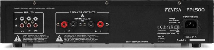 Actual product image Fenton Power amplifier FPL500 (Final stage)