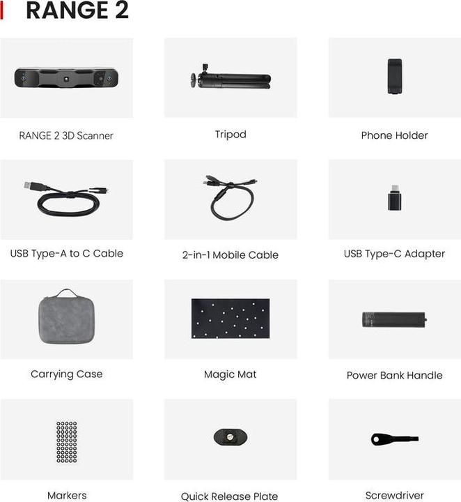 Actual product image Revopoint Range 2 3D Scanner