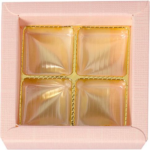 Produktbild miniSchoggi Pralinenverpackung Rosa für 4 Pralinen (4 x)