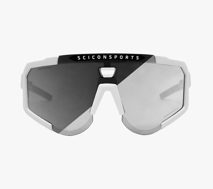 Image du produit Scicon Aeroscope - Sport Performance Sunglasses, White/Photochromic (Blanc brillant, Miroir photochromique argenté)