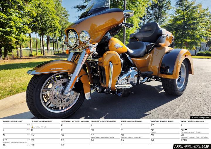 Actual product image Harleys 2025 - The Harley Davidson Calendar (42 x 30 cm, Hardcover, German)