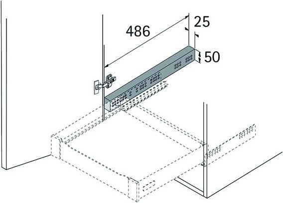 Image du produit Werkstarck Baguette de distance 25/50/486 mm SW-M (1 pcs)
