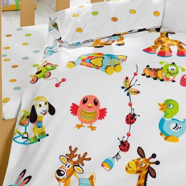 Immagine prodotto Cotton Box Gioco Animali Biancheria da letto per bambini (100 x 135 cm, 35 x 45 cm, 40 x 60 cm)