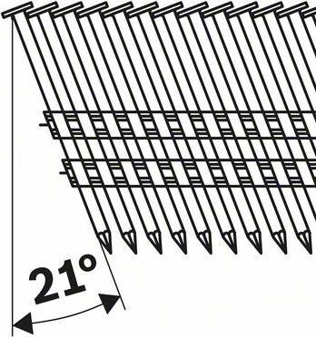 Image du produit Bosch Professional Zubehör Clou strié à tête ronde SN21RK 60RG 2,8 mm, 60 mm, galvanisé, strié
