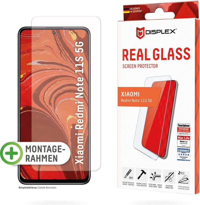 Actual product image Displex Real Glass, 2D Panzerglas (1 Piece, Xiaomi Redmi Note 11S 5G)