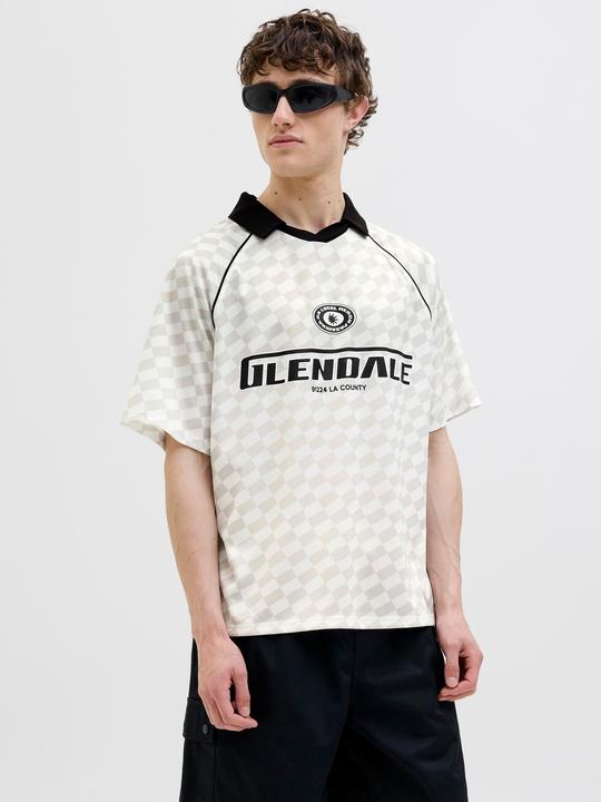 Produktbild Jack & Jones Jcoretreat Aop Mesh Open Collar Polo Ln (L)