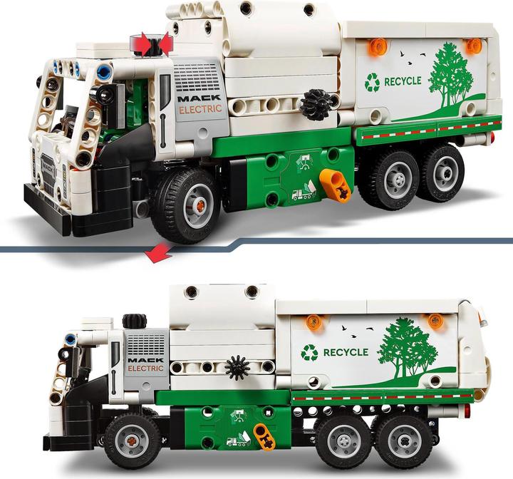 Immagine prodotto LEGO 42167 Camion della spazzatura elettrico Mack® LR (42167, LEGO Technic)