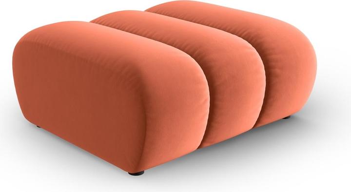 Actual product image Micadoni Velvet Pouf, "Lupine", 1 Seat, 92x95x43Made in Europe (Cushioned stools)