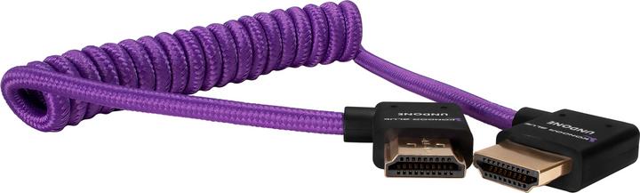 Produktbild Kondor Blue GERALD UNDONE Right Angle Full HDMI Cable 12"-24" Coiled (Purple) (0.61 m, HDMI)