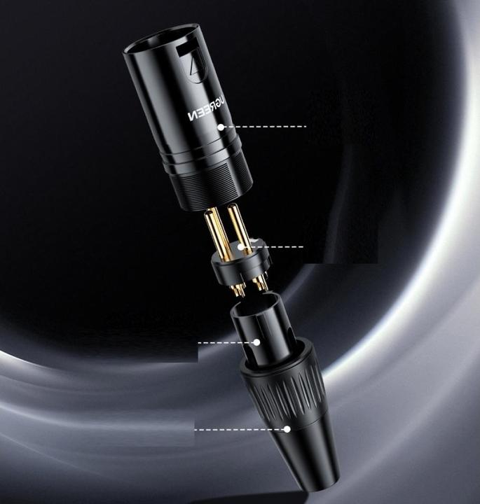 Actual product image Ugreen XLR connector 3-pin male female