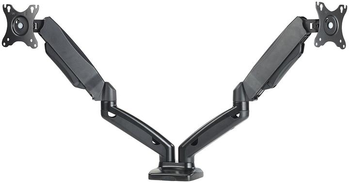 Actual product image General Office Gas-suspended dual monitor swivel arm (Table, 27.17")