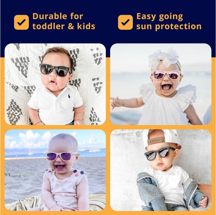 Image du produit Baby Sunnies Kinder-Sonnenbrille mit Band Hellblau