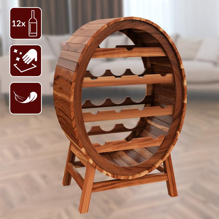 Produktbild Casaria Weinregal Holz (90 x 50 x 30 cm)