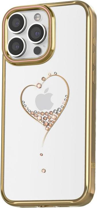 Image du produit Kingxbar Coque en silicone Wish Series avec cristaux pour iPhone 15 Pro - or (Apple iPhone 15 Pro)