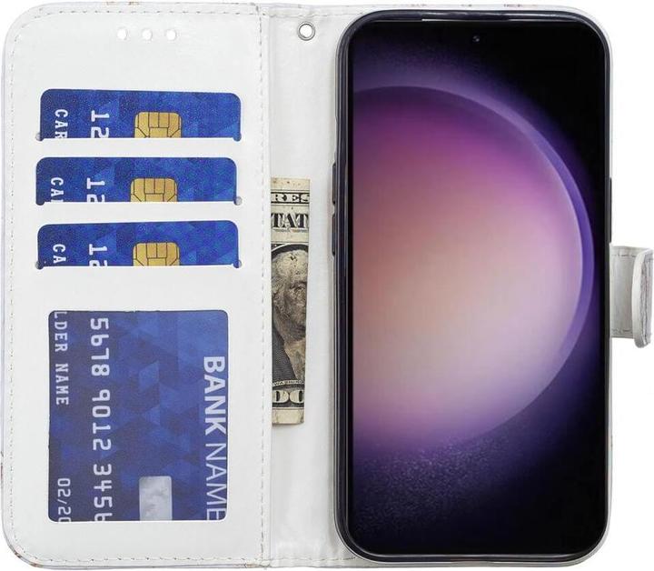 Produktbild Cover-Discount Leder Etui Hülle Schmetterling blau (Samsung Galaxy S24+)