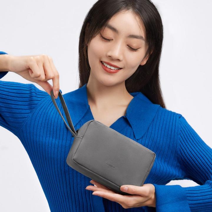 Actual product image Baseus EasyJourney Series small travel bag phone pouch, headphones and other small items grey