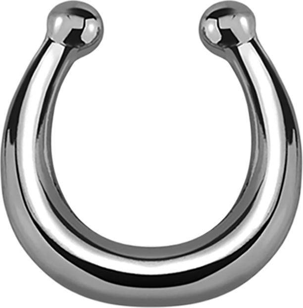 Actual product image Star Piercing Fake Septum basic dunkelsilber (Brass)