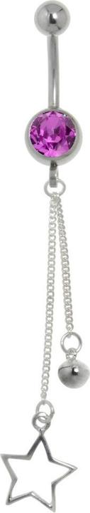 Image du produit Bijouteria Piercing nombril (Acier chirurgical 316L, Cristallin, Argent 925)