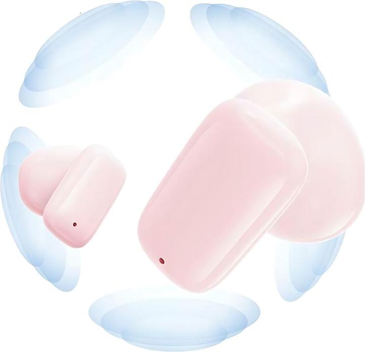 Actual product image Usams Słuchawki Bluetooth 5.3 TWS TD Series bezprzewodowe różowy/pink BHUTD03 (TD22) (5 h, Wireless)