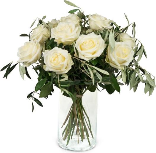 Immagine prodotto Fleurop 12 rose bianche con verde (Fiori recisi)