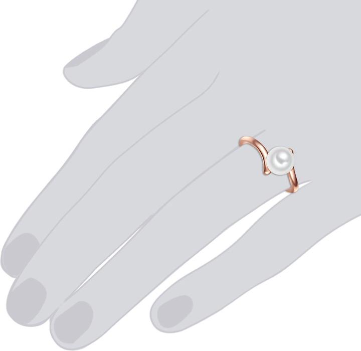 Image du produit Valero Pearls Femme argent sterling perle d'eau douce de culture or rose - 11338 (58, Argent 925)