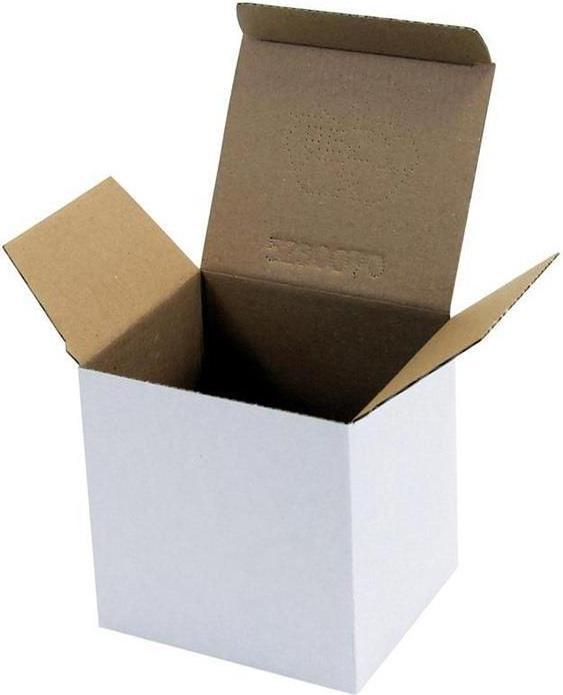 Actual product image Transpak Folding carton 1-wall automatic bottom dimensions 110x95x110mm A7 quality 1.1E white white (40 x)