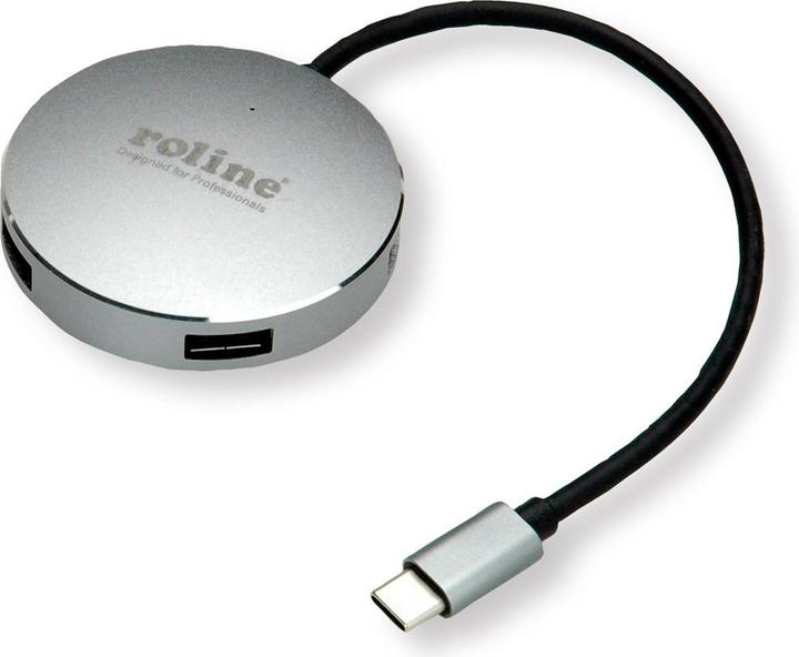 Produktbild Roline USB 3.0 Hub, 4fach, Typ C Anschlusskabel (USB-C, 4 Ports)