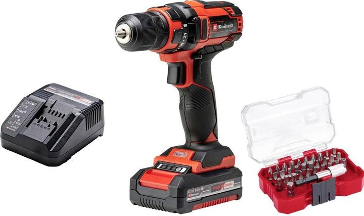 Produktbild Einhell TC-CD 18/35 Li 2476743+2936796 Akku-Bohrschrauber 18V 1.5Ah Li-Ion inkl. Akku, inkl. Ladege (Akkubetrieb)