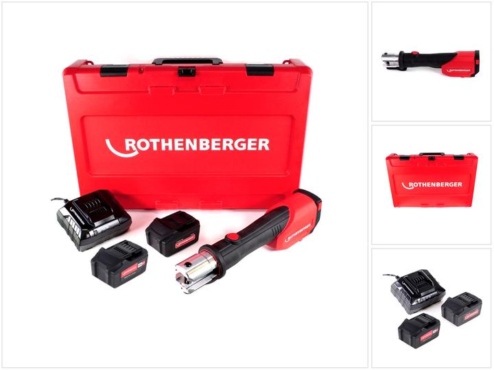 Produktbild Rothenberger ROMAX 4000 Basic Set Akku Pressmaschine 18V 34kN + 2x Akku 4,0Ah + Ladegerät + Koffer