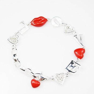 Produktbild Hermex LOVE Bettelarmband versilbert - 20cm (20 cm, Metalllegierung)