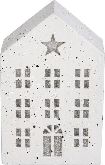 Actual product image MICA Living Lantern house - white/silver - approx. 9 x 5 x 14 cm