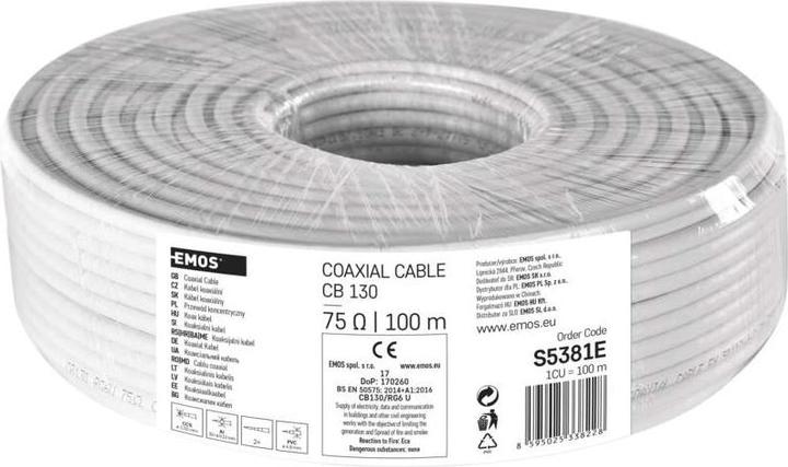Immagine prodotto Emos Cavo coassiale CB130, 100m (Cavi antenna)
