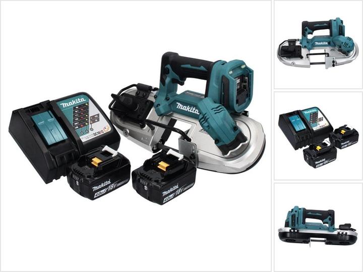 Produktbild Makita DPB 183 RM Akku Bandsäge 18 V 66 mm Brushless + 2x Akku 4,0 Ah + Ladegerät