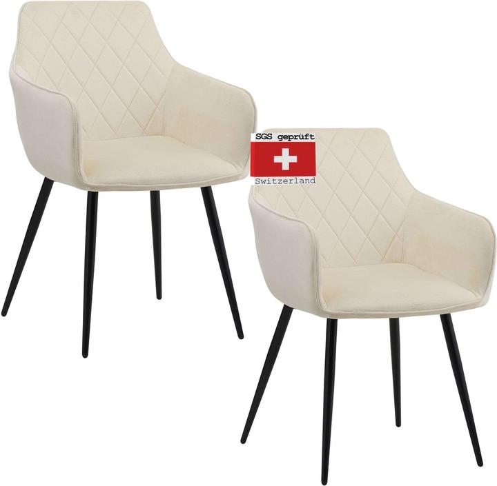 Immagine prodotto Albatros International ALBATROS Set di 1/2 sedie da sala da pranzo SALO - Sedia imbottita moderna ed elegante