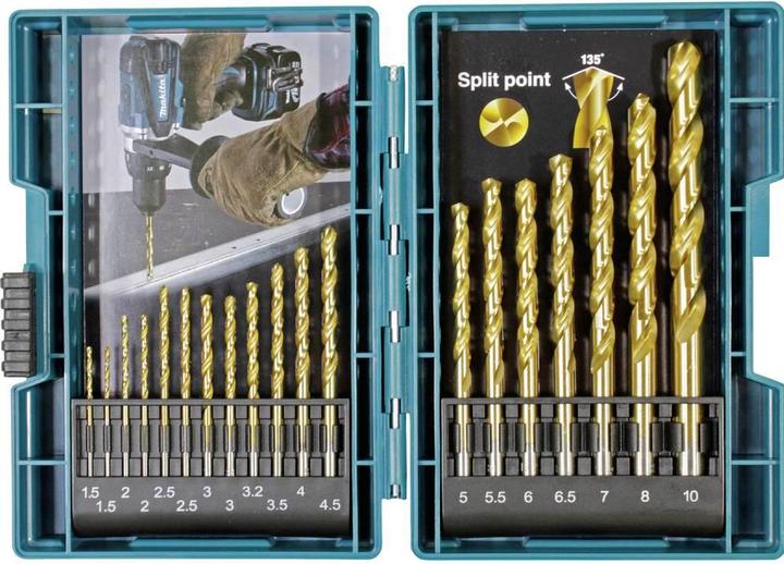Produktbild Makita Bohrer-Set 19tlg (1.5, 2.0, 2.5, 3.0, 3.2, 3.5, 4.0, 4.5, 5.0, 5.5, 6.0, 6.5, 7.0, 8.0, 10.0 mm)