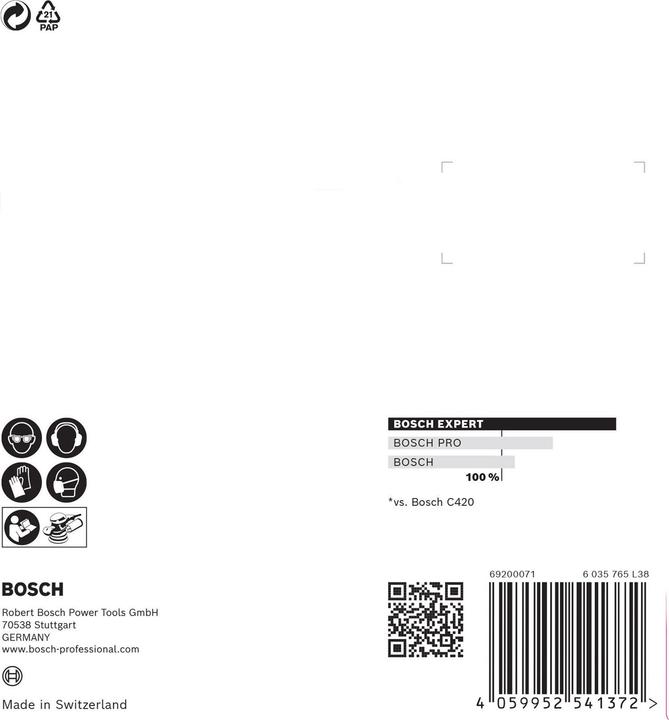 Produktbild Bosch Professional Zubehör EXPERT C470 Schleifpapier mit 8 Löchern für Exzenterschleifer, 115 mm, G 240, 5-tlg. (240)