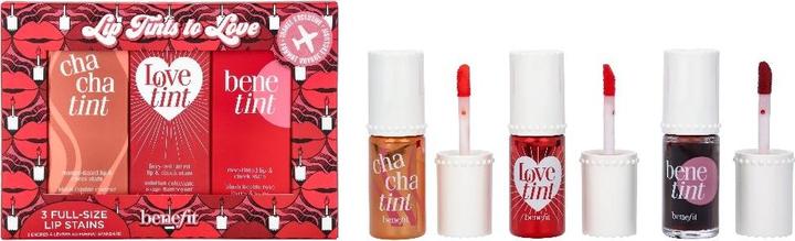Actual product image BeneFit Cosmetics Lip Tints to Love (Violet, Gold, Red)