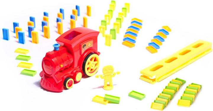 Actual product image Ikonka Train Locomotive Train domino puzzle red