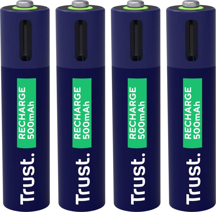 Immagine prodotto Trust Batterie Ricaricabili USB-C 4p (4 pz., AAA, 500 mAh)