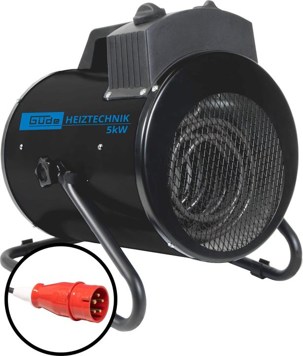 Produktbild Güde Elektroheizer Heitgerät 5 kW / 400 V Starkstrom mit Thermostat & Überhitzungsschutz (5000 W)