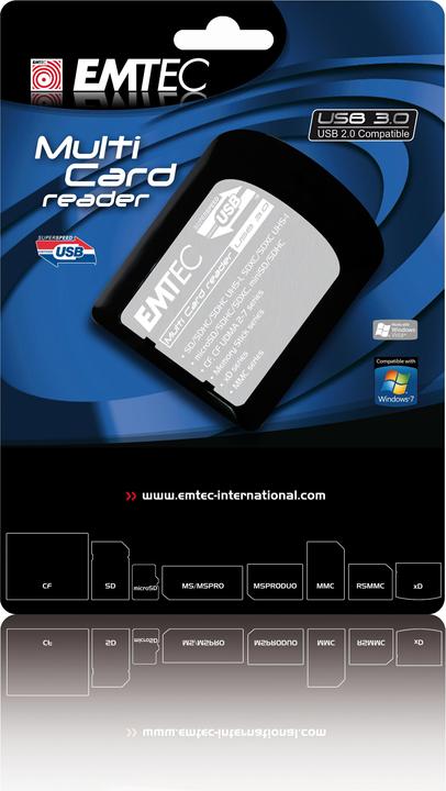 Produktbild Emtec Kartenleser 76-in-1 ( MS, SD, xD, CF, microSD, MS Micro, SDXC, microSDXC ) (USB)