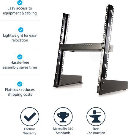 Produktbild StarTech 12U 19IN OPEN FRAME 2POST RACK (12 HE, 19 Zoll Rack)