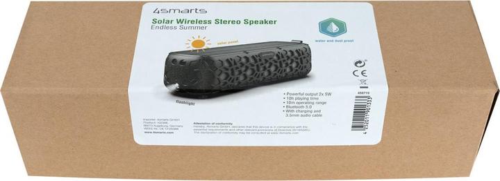 Produktbild 4smarts Solar Stereo-Lautsprecher (10 h, Solarenergie, Akkubetrieb)