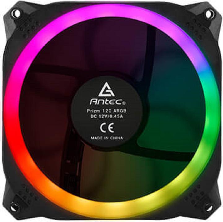 Image du produit Antec Ventilateur Prizm 120 ARGB, paquet de 3, comprenant un contrôleur et des bandes LED RGB (120 mm, 3 x)