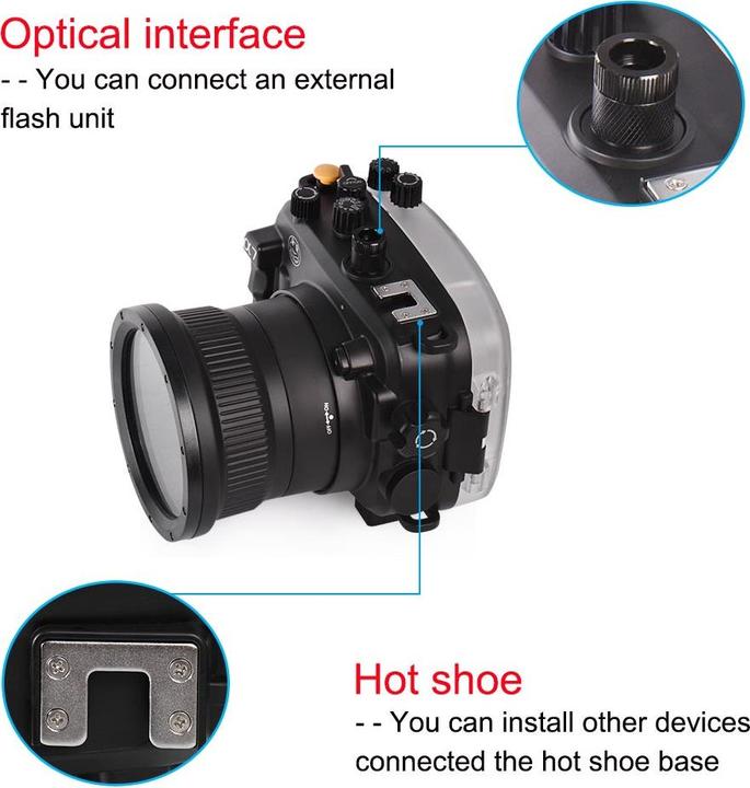 Actual product image Seafrogs Camera Waterproof Case for A7 / A7R / A7S Pro (28-70mm)